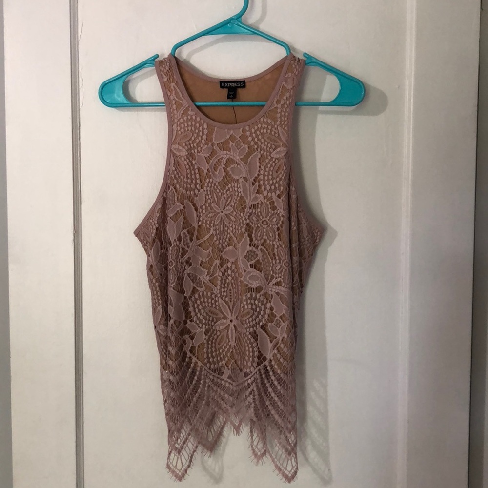 Blush lace top
